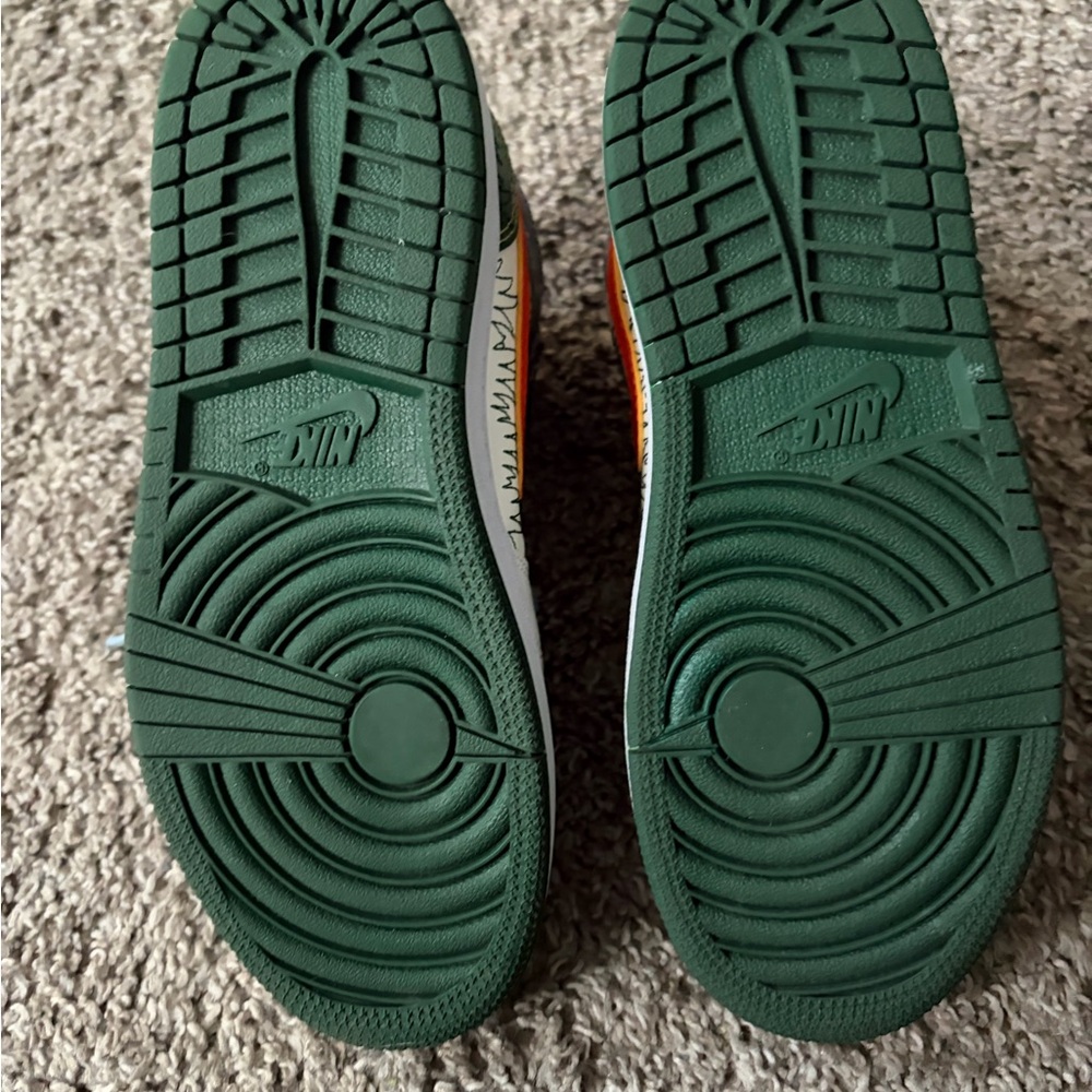 Jordan Boy's Air 1 Mid SE (Little Kid Sail/Safety Orange/Psychic Blue